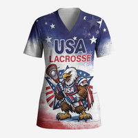 Custom USA Lacrosse Scrub Top American Eagle Mascot