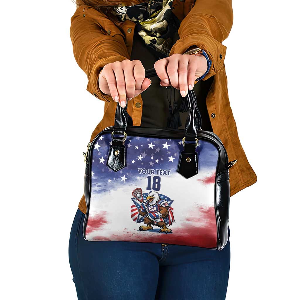 Custom USA Lacrosse Shoulder Handbag American Eagle Mascot