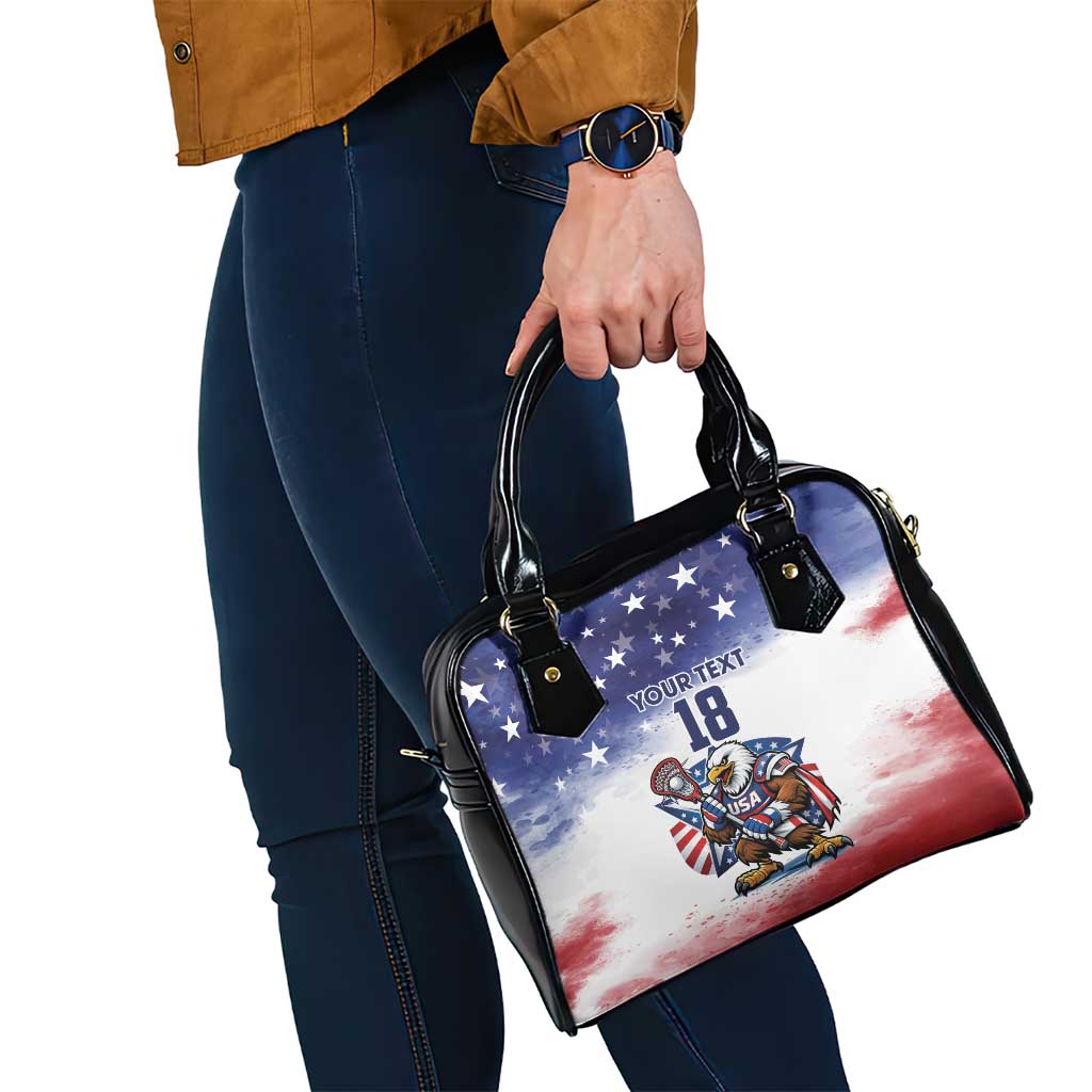 Custom USA Lacrosse Shoulder Handbag American Eagle Mascot