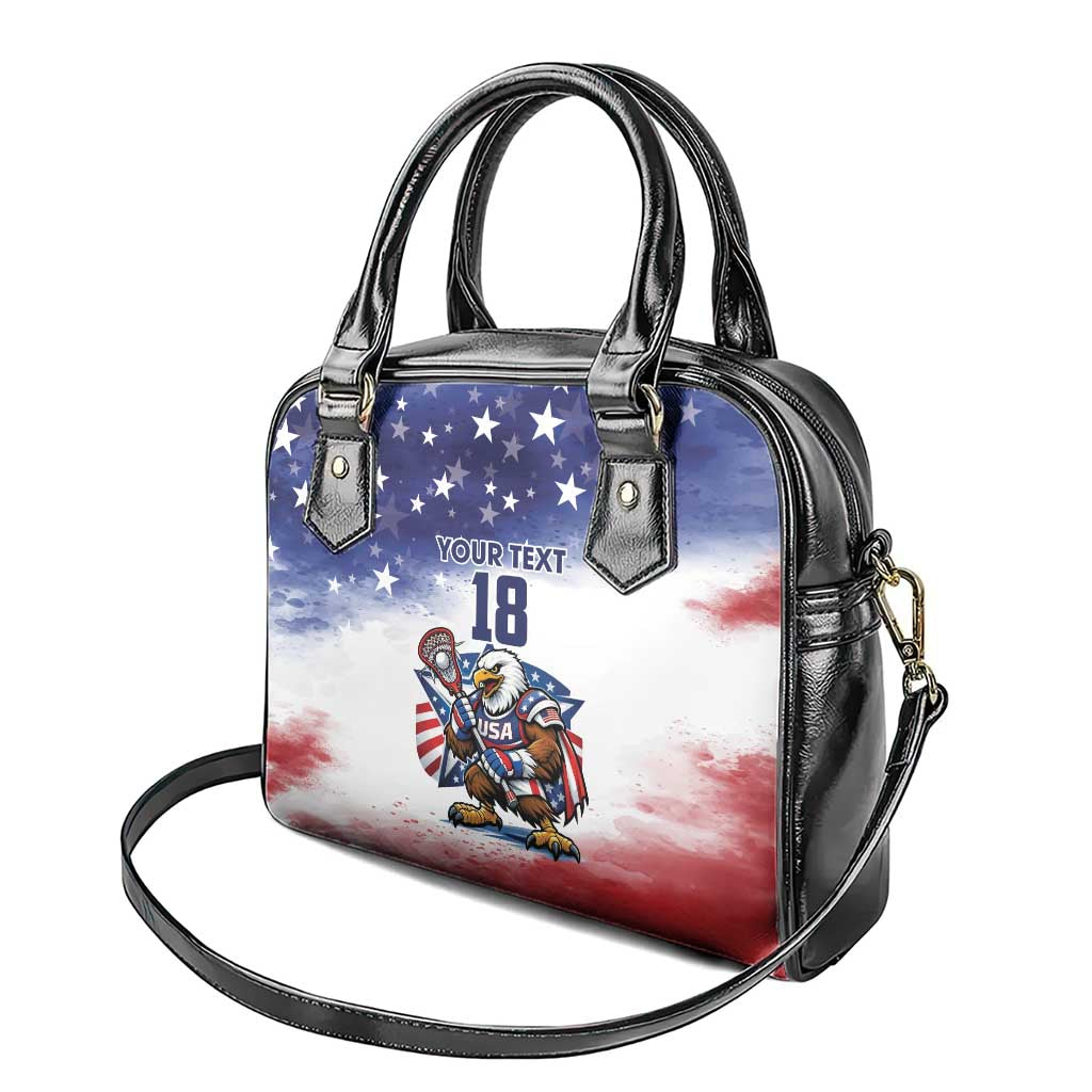 Custom USA Lacrosse Shoulder Handbag American Eagle Mascot