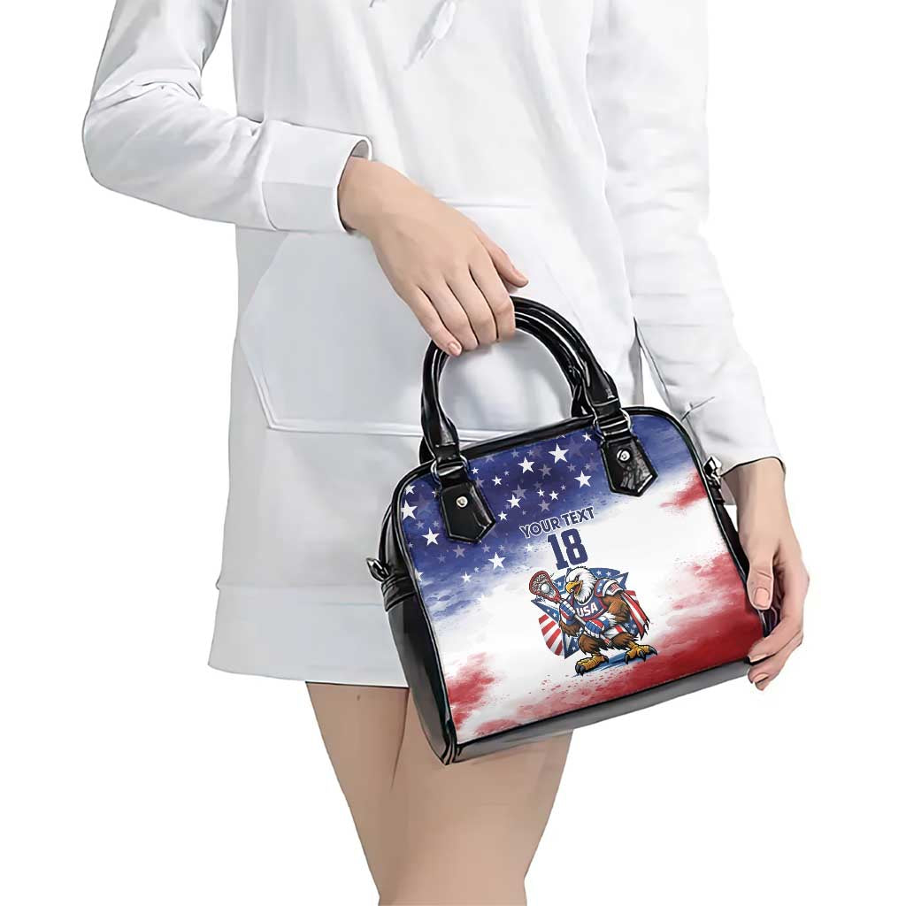Custom USA Lacrosse Shoulder Handbag American Eagle Mascot