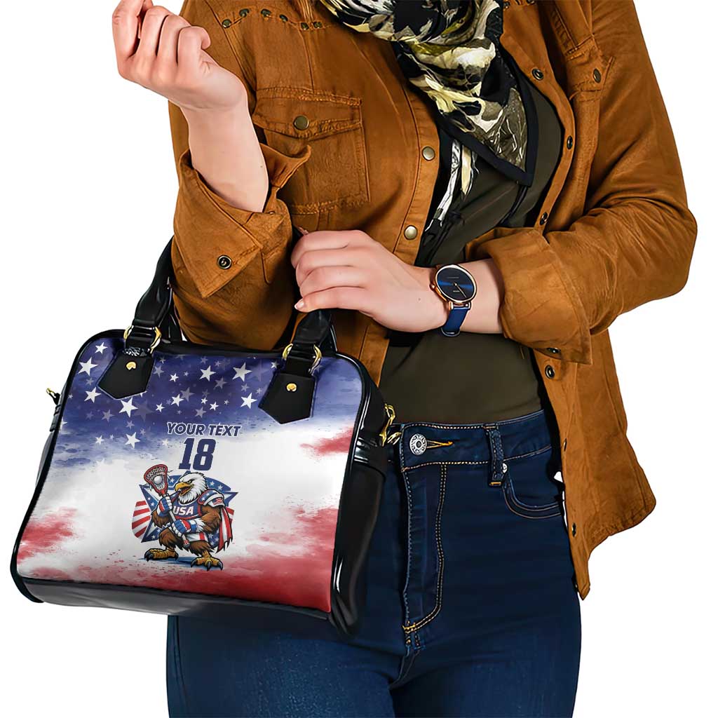 Custom USA Lacrosse Shoulder Handbag American Eagle Mascot