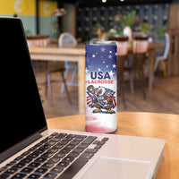 Custom USA Lacrosse Skinny Tumbler American Eagle Mascot