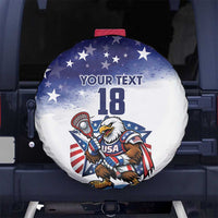 Custom USA Lacrosse Spare Tire Cover American Eagle Mascot