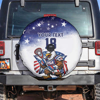 Custom USA Lacrosse Spare Tire Cover American Eagle Mascot