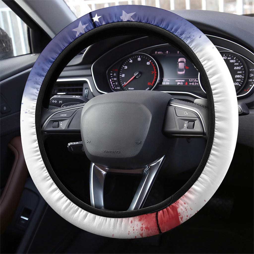 USA Lacrosse Steering Wheel Cover American Eagle Mascot