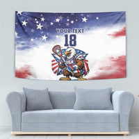 Custom USA Lacrosse Tapestry American Eagle Mascot
