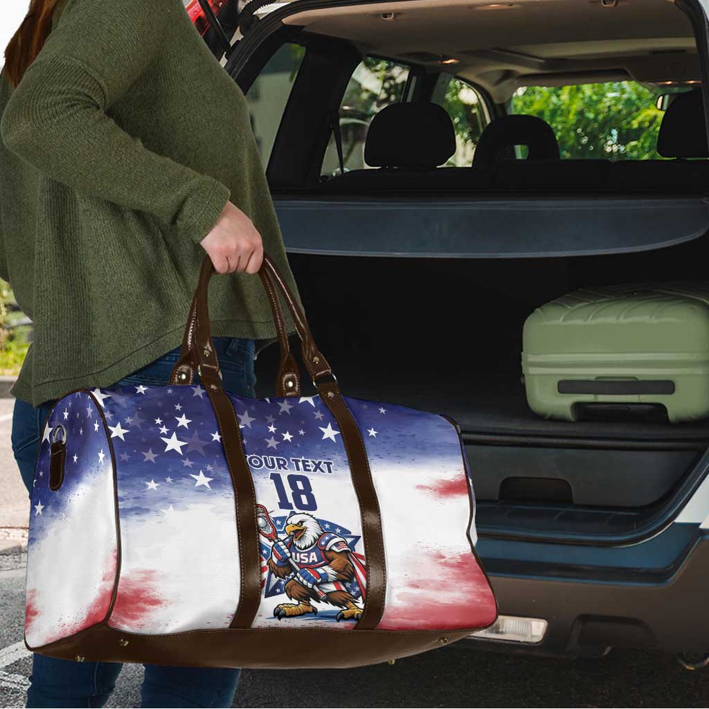 Custom USA Lacrosse Travel Bag American Eagle Mascot