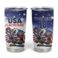 Custom USA Lacrosse Tumbler Cup American Eagle Mascot