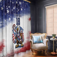 Custom USA Lacrosse Window Curtain American Eagle Mascot