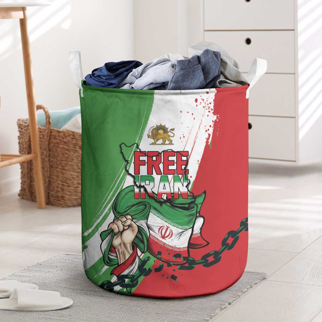 Free Iran Lion and Sun Laundry Basket Persian Freedom Protest