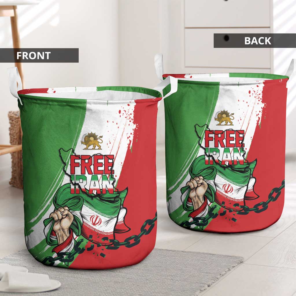 Free Iran Lion and Sun Laundry Basket Persian Freedom Protest
