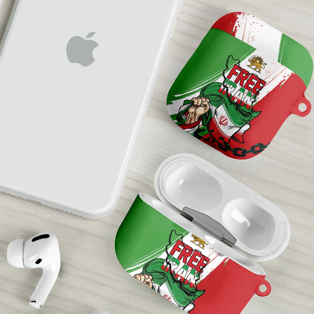 Free Iran Lion and Sun AirPods Case Persian Freedom Protest