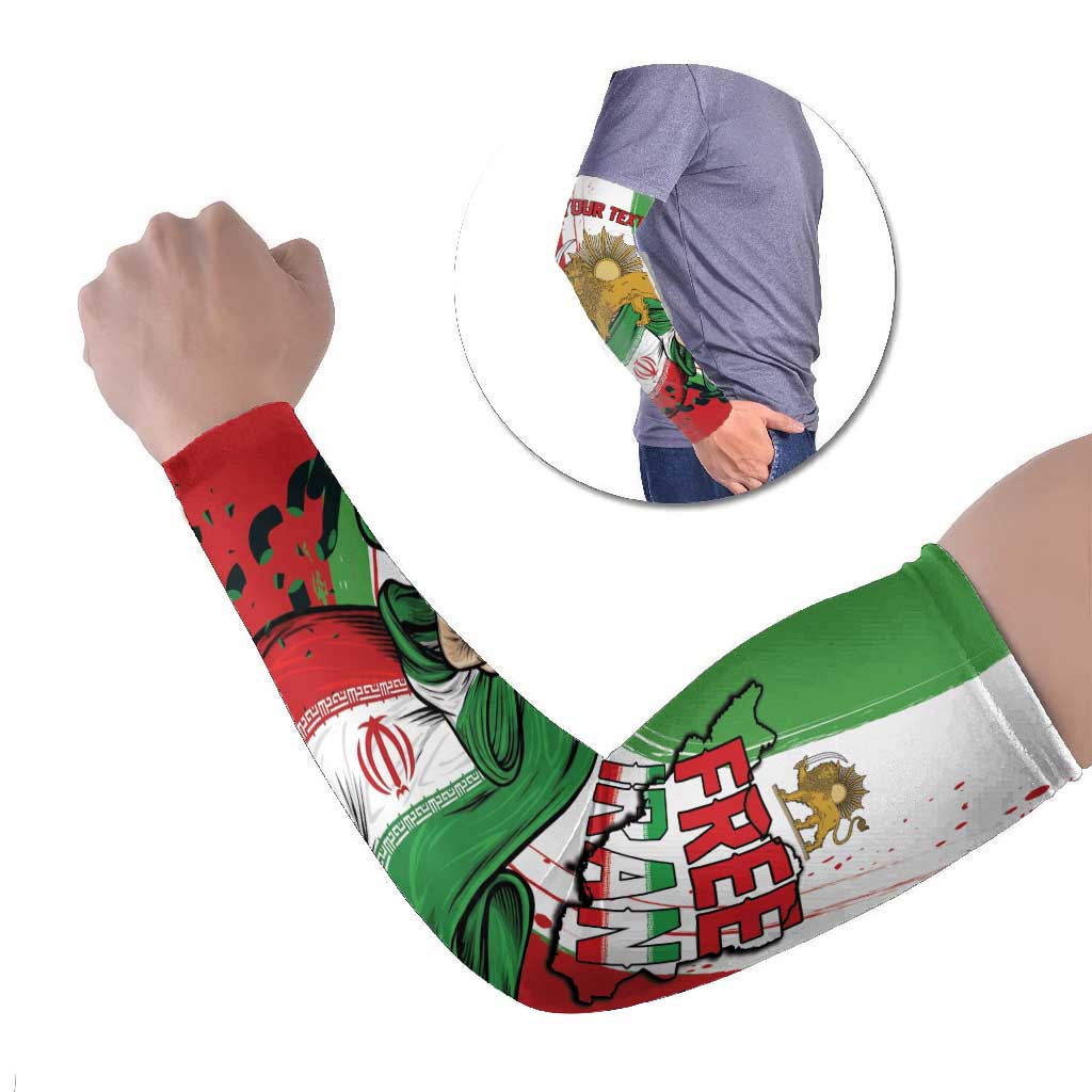 Free Iran Lion and Sun Personalized Arm Sleeves Persian Freedom Protest