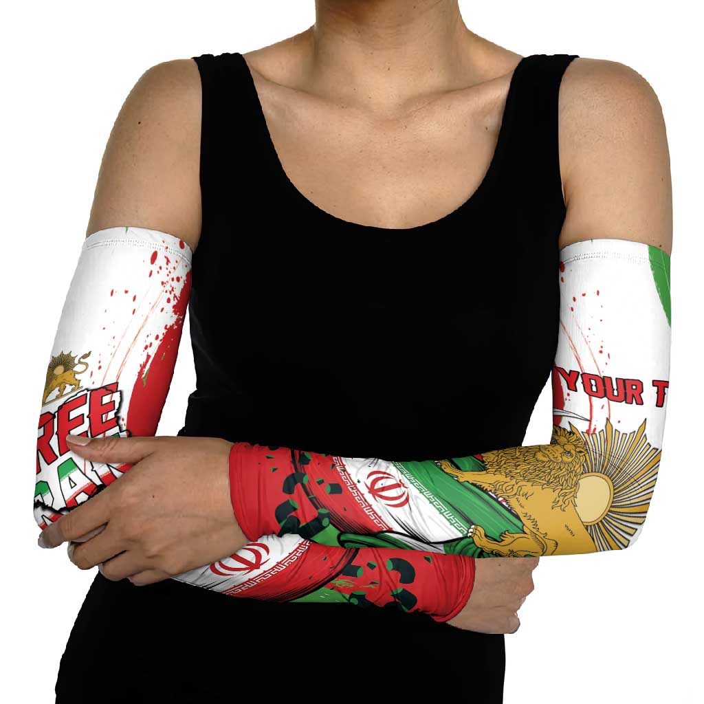 Free Iran Lion and Sun Personalized Arm Sleeves Persian Freedom Protest