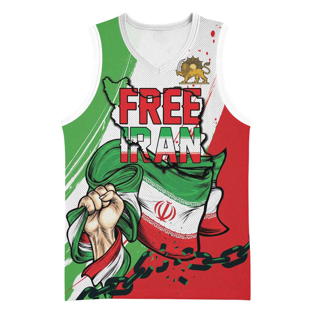 Free Iran Lion and Sun Personalized Basketball Jersey Persian Freedom Protest