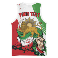 Free Iran Lion and Sun Personalized Basketball Jersey Persian Freedom Protest