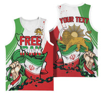 Free Iran Lion and Sun Personalized Basketball Jersey Persian Freedom Protest