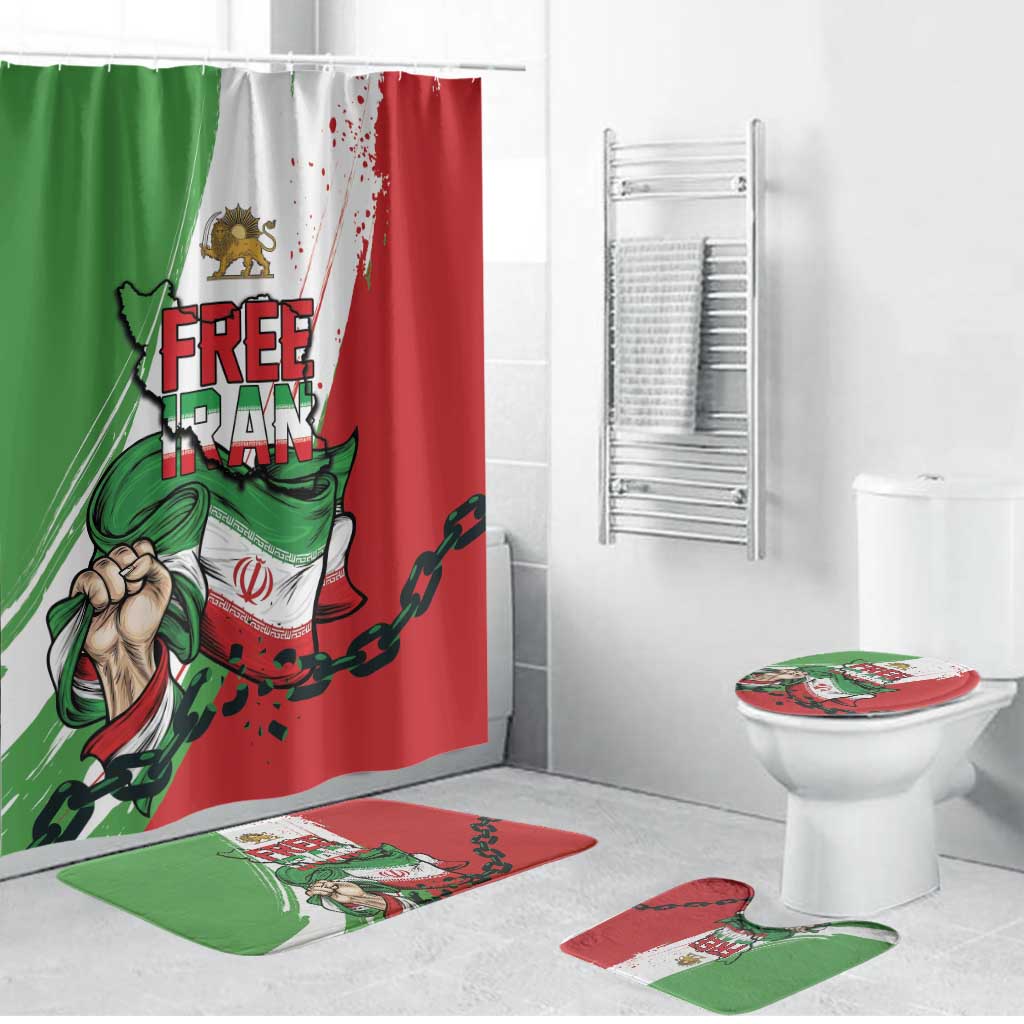 Free Iran Lion and Sun Bathroom Set Persian Freedom Protest