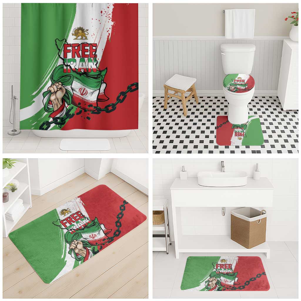 Free Iran Lion and Sun Bathroom Set Persian Freedom Protest