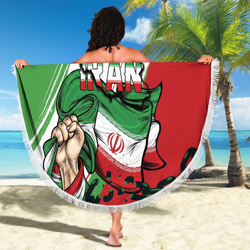 Free Iran Lion and Sun Beach Blanket Persian Freedom Protest
