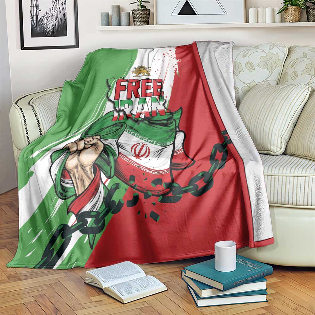 Free Iran Lion and Sun Blanket Persian Freedom Protest