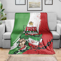 Free Iran Lion and Sun Blanket Persian Freedom Protest
