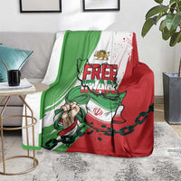 Free Iran Lion and Sun Blanket Persian Freedom Protest