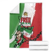 Free Iran Lion and Sun Blanket Persian Freedom Protest