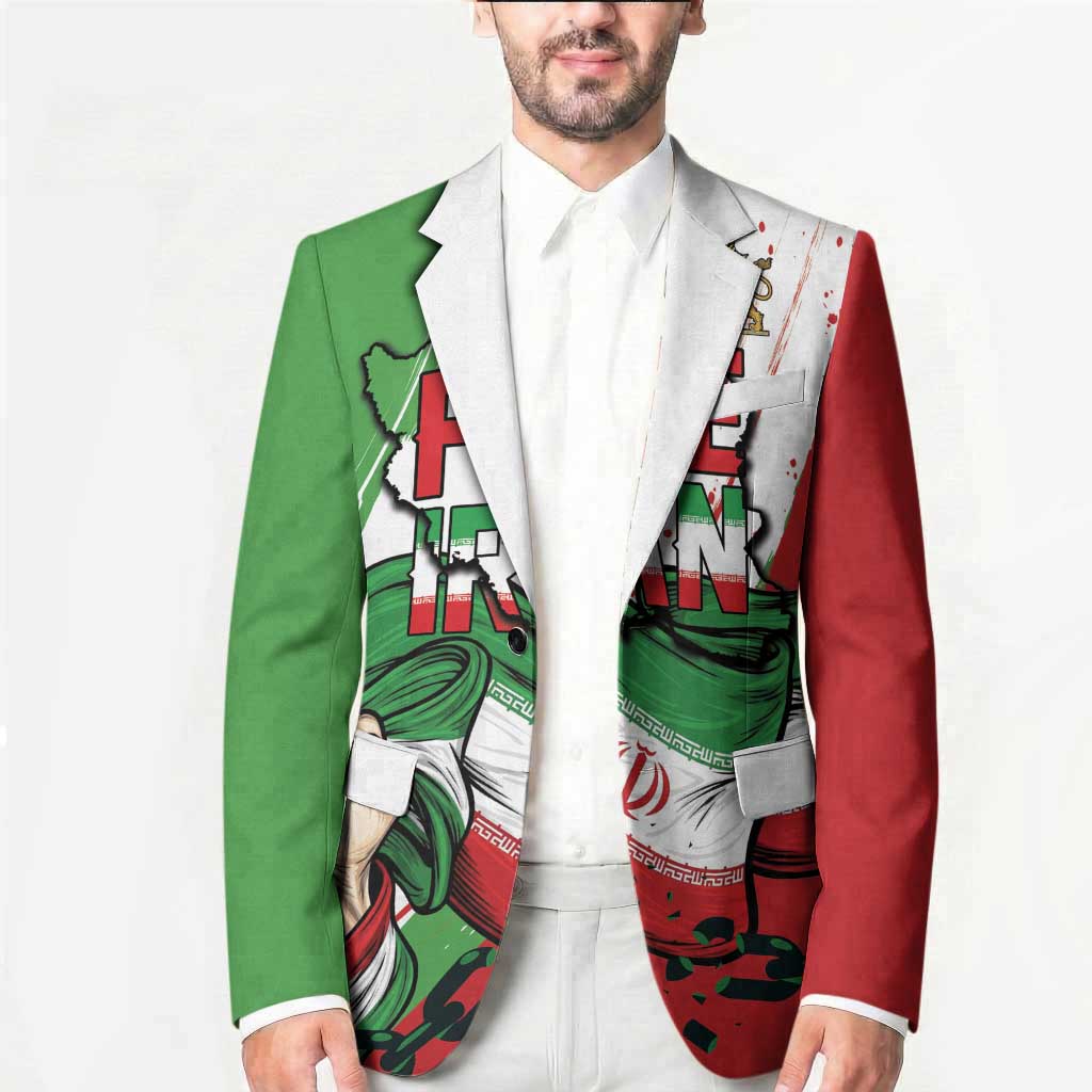 Free Iran Lion and Sun Personalized Blazer Persian Freedom Protest