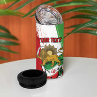 Free Iran Lion and Sun Personalized 4 in 1 Can Cooler Tumbler Persian Freedom Protest