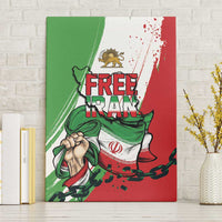 Free Iran Lion and Sun Canvas Wall Art Persian Freedom Protest