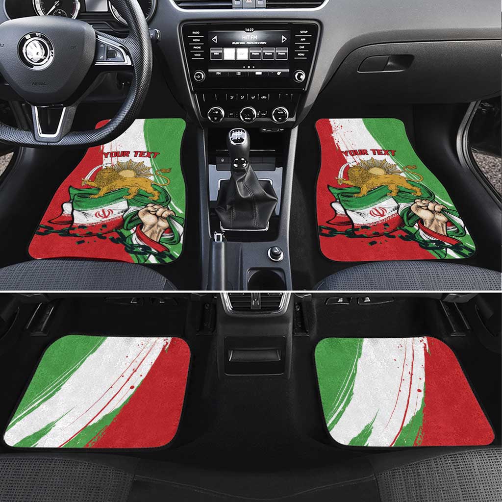 Free Iran Lion and Sun Personalized Car Mats Persian Freedom Protest