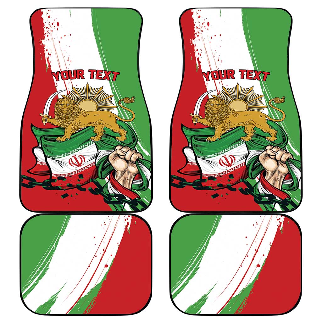 Free Iran Lion and Sun Personalized Car Mats Persian Freedom Protest