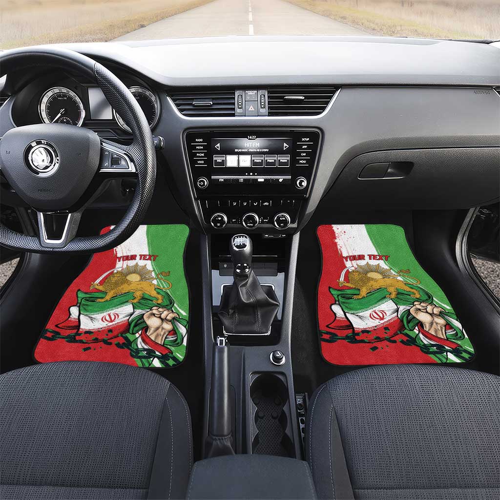 Free Iran Lion and Sun Personalized Car Mats Persian Freedom Protest