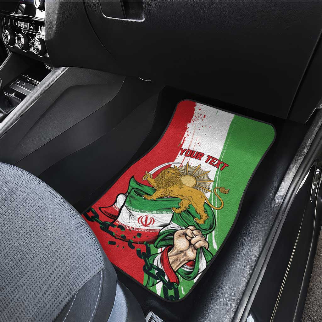 Free Iran Lion and Sun Personalized Car Mats Persian Freedom Protest