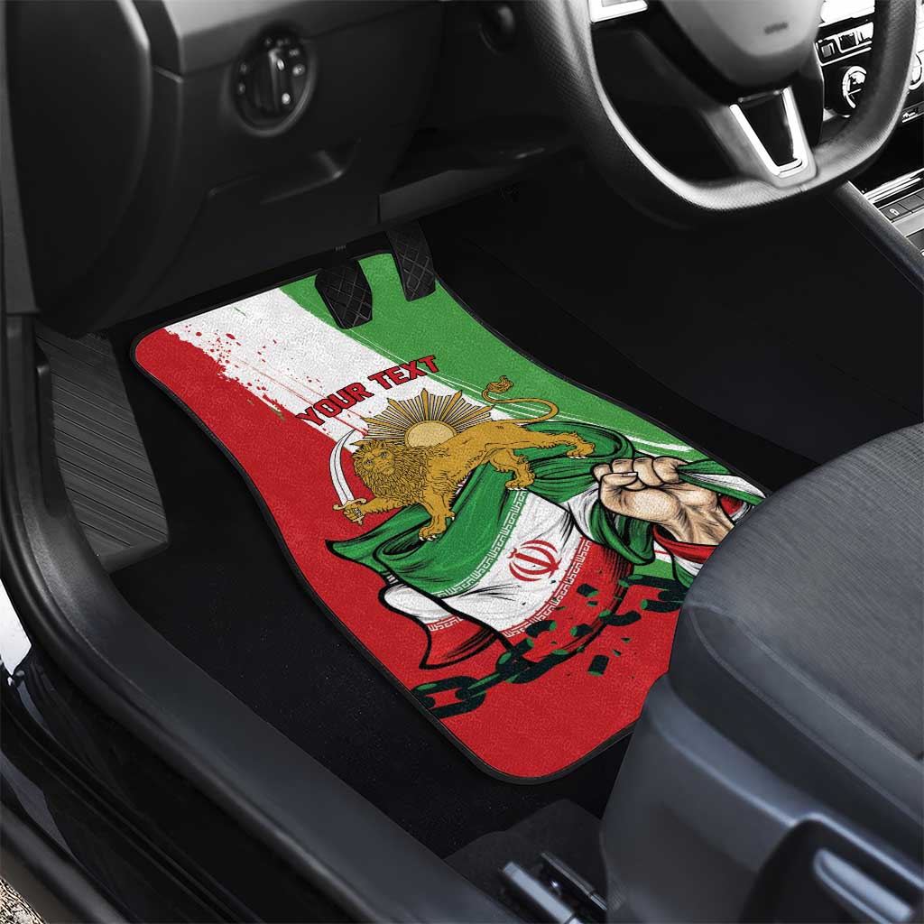 Free Iran Lion and Sun Personalized Car Mats Persian Freedom Protest