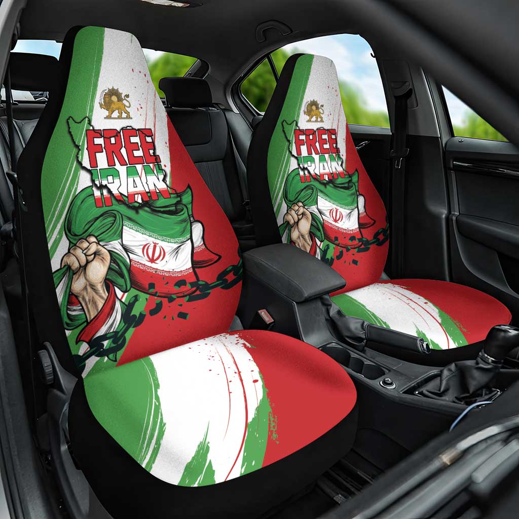 Free Iran Lion and Sun Car Seat Cover Persian Freedom Protest