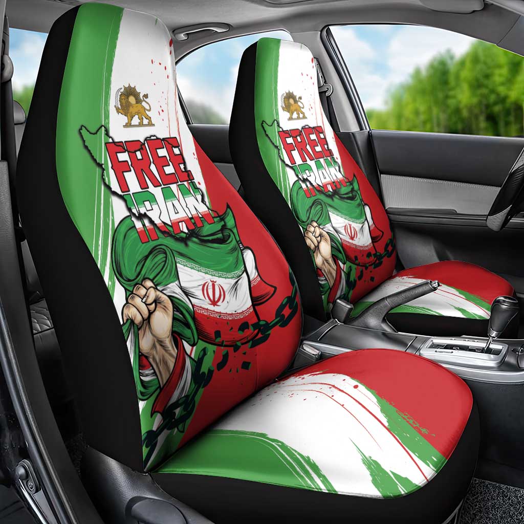 Free Iran Lion and Sun Car Seat Cover Persian Freedom Protest