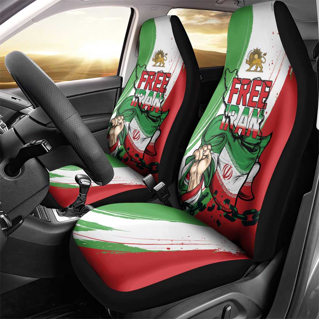 Free Iran Lion and Sun Car Seat Cover Persian Freedom Protest