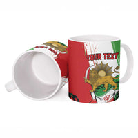 Free Iran Lion and Sun Personalized Ceramic Mug Persian Freedom Protest