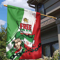 Free Iran Lion and Sun Garden Flag Persian Freedom Protest