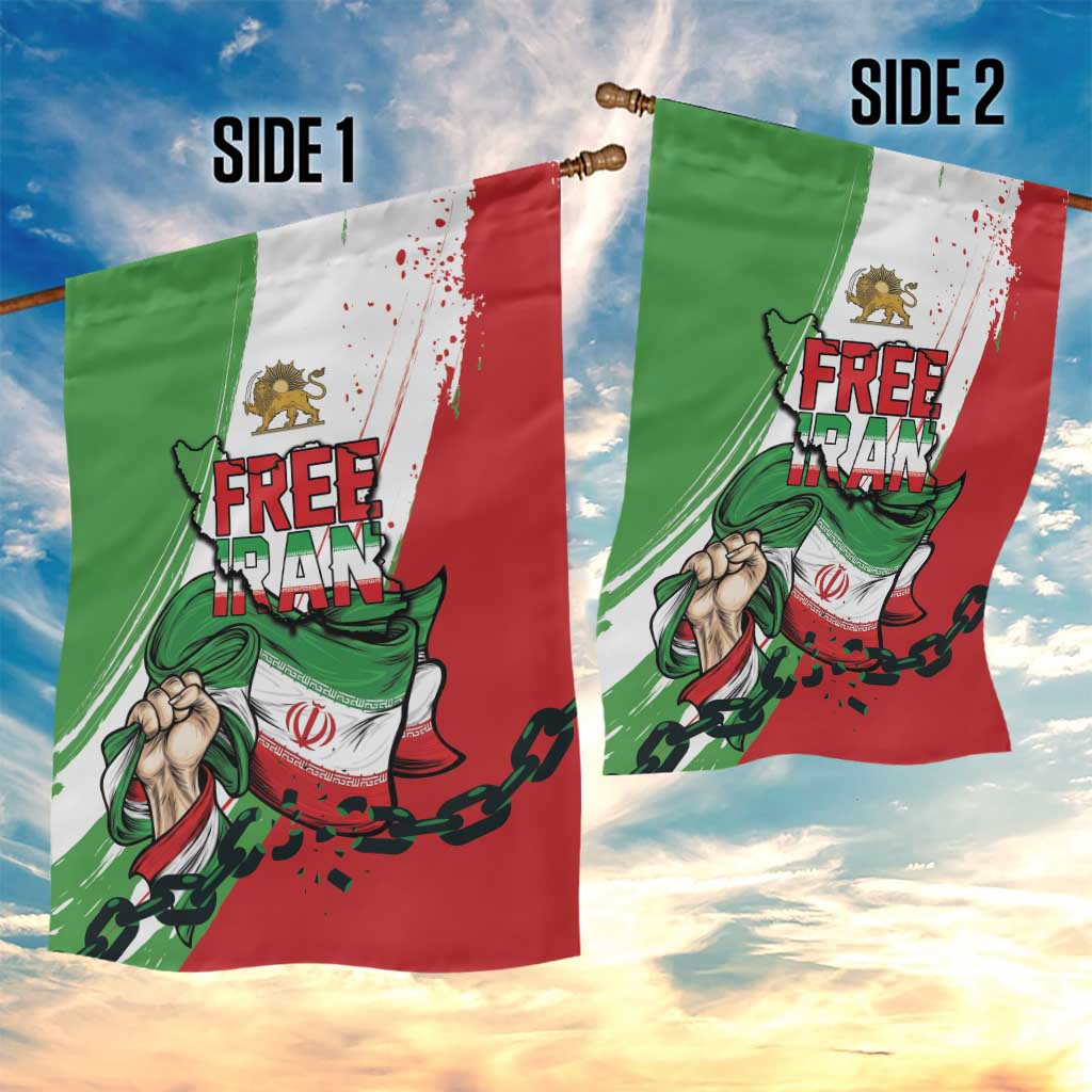 Free Iran Lion and Sun Garden Flag Persian Freedom Protest