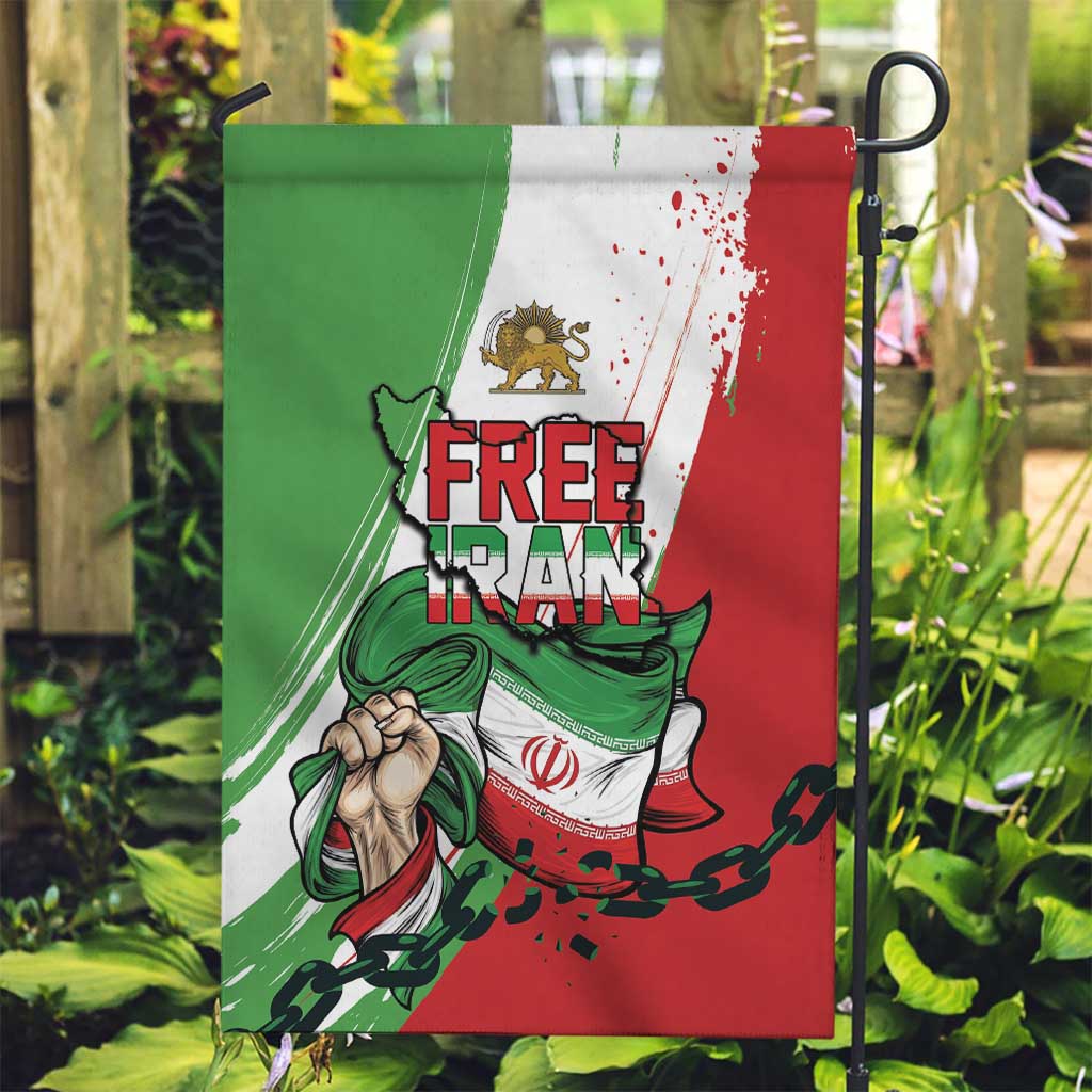 Free Iran Lion and Sun Garden Flag Persian Freedom Protest
