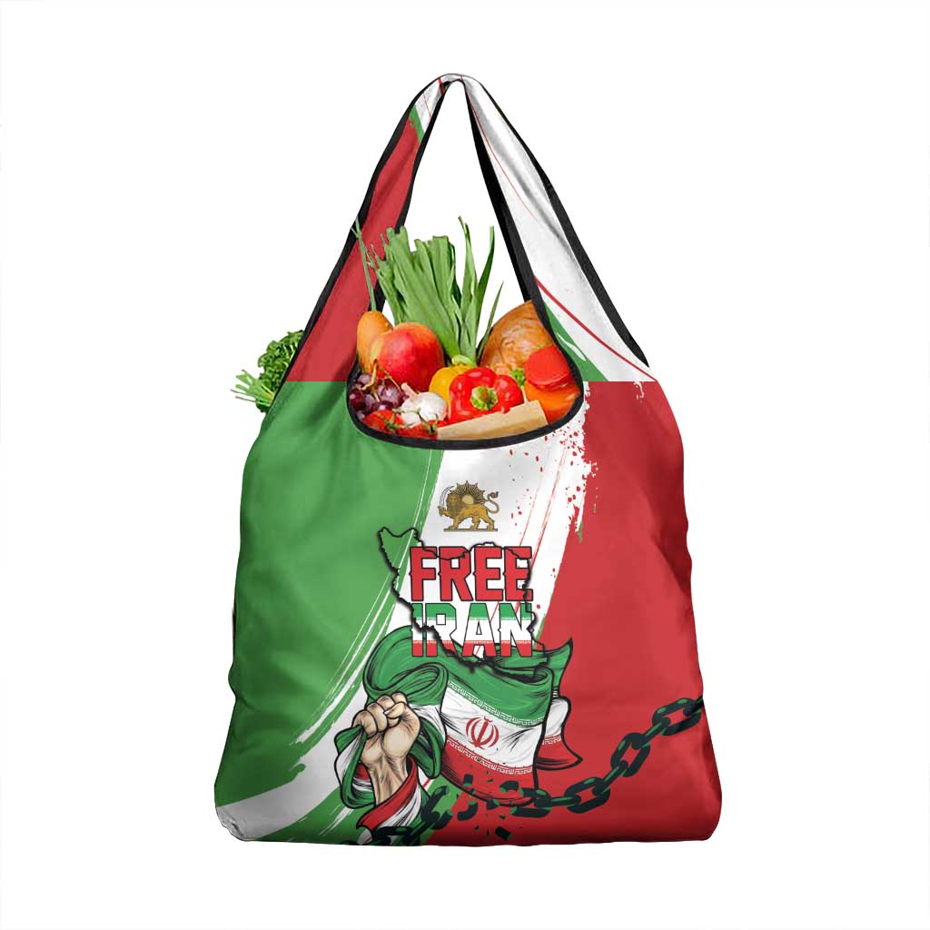 Free Iran Lion and Sun Grocery Bag Persian Freedom Protest