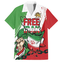 Free Iran Lion and Sun Personalized Hawaiian Shirt Persian Freedom Protest
