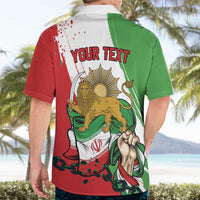 Free Iran Lion and Sun Personalized Hawaiian Shirt Persian Freedom Protest