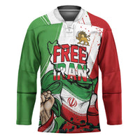 Free Iran Lion and Sun Personalized Hockey Jersey Persian Freedom Protest