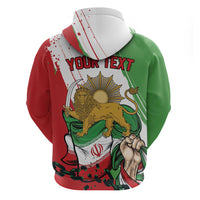 Free Iran Lion and Sun Personalized Hoodie Persian Freedom Protest
