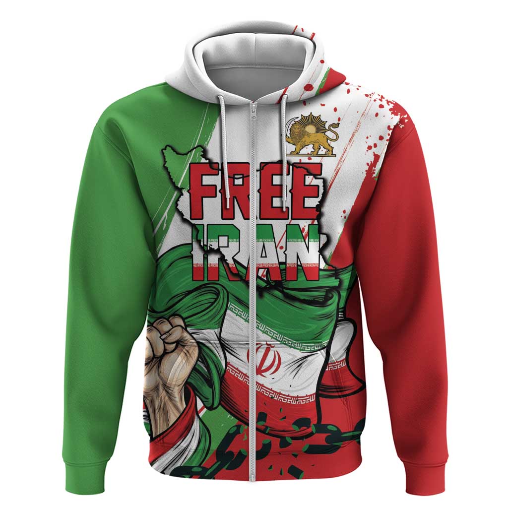 Free Iran Lion and Sun Personalized Hoodie Persian Freedom Protest
